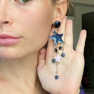 H&M Blue and Purple Star Earrings